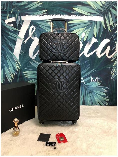chanel quilted luggage